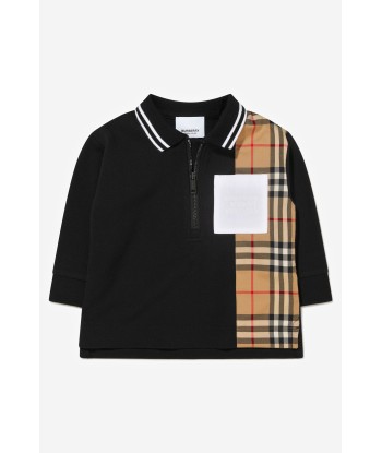 Burberry Baby Boys Cotton Check Strip Polo Shirt de l' environnement