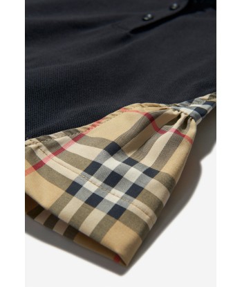 Burberry Girls Cotton Check Trim Polo Shirt de votre