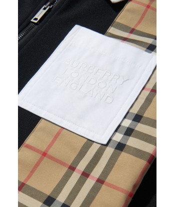 Burberry Boys Cotton Check Strip Polo Shirt Venez découvrir notre 