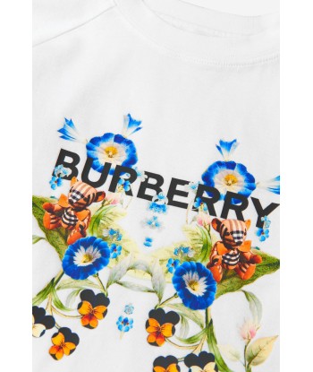 Burberry Girls Cotton Branded Long Sleeve T-Shirt Vous souhaitez 