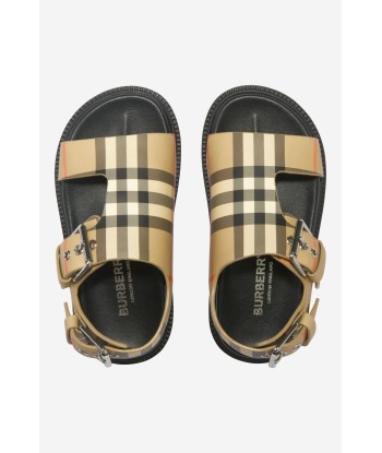 Burberry Unisex Leather Check Buckled Sandals l'évolution des habitudes 