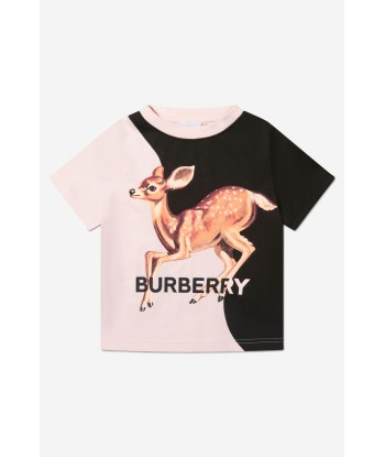 Burberry Girls Cotton Deer Print T-Shirt en stock