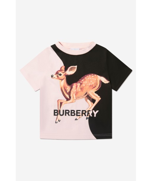 Burberry Girls Cotton Deer Print T-Shirt en stock