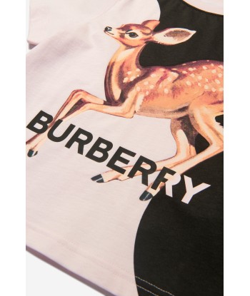 Burberry Girls Cotton Deer Print T-Shirt en stock