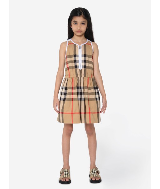 Burberry Girls Cotton Check Sleeveless Dress hantent personnes