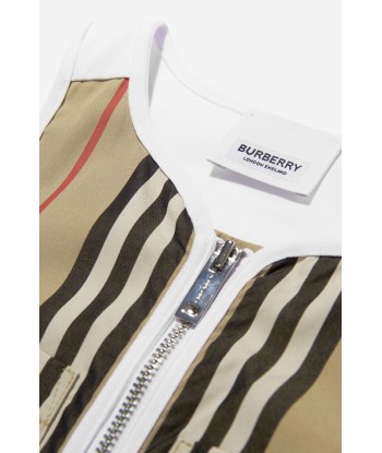 Burberry Girls Cotton Icon Stripe Sleeveless Jumpsuit les ligaments