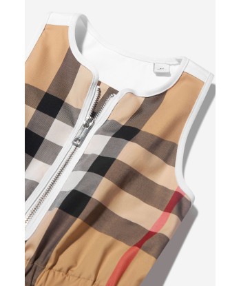 Burberry Girls Cotton Check Sleeveless Dress hantent personnes