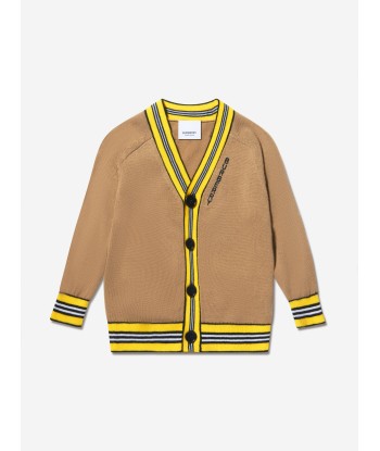 Burberry Boys Wool Icon Stripe Detail Cardigan des créatures d'habitude