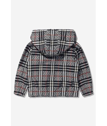 Burberry Boys Cotton Check Hooded Jacket Véritable concentré