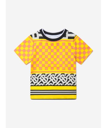 Burberry Boys Cotton Jersey Monogram Patterned T-Shirt Fin de série