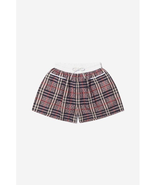 Burberry Girls Cotton Check Shorts Véritable concentré