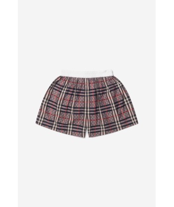 Burberry Girls Cotton Check Shorts Véritable concentré