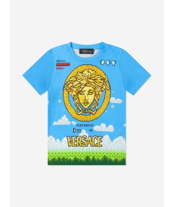 Versace Boys Pixel Medusa Logo T-Shirt Par le système avancé 