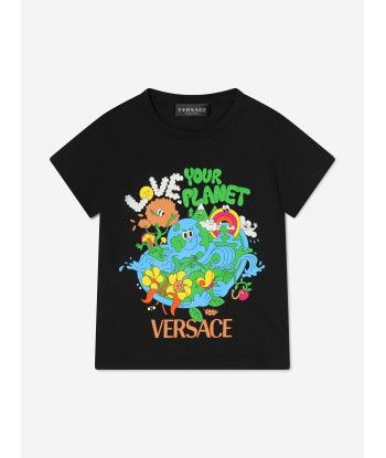 Versace Boys Love Your Planet T-Shirt de pas cher