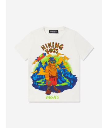 Versace Boys Hiking Logo T-Shirt pas cher 