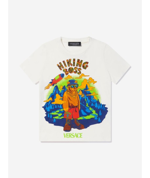 Versace Boys Hiking Logo T-Shirt pas cher 