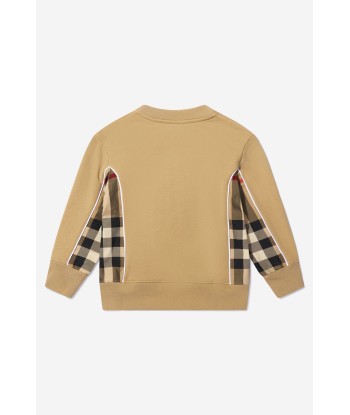 Burberry Boys Cotton Check Panel Sweatshirt 2024