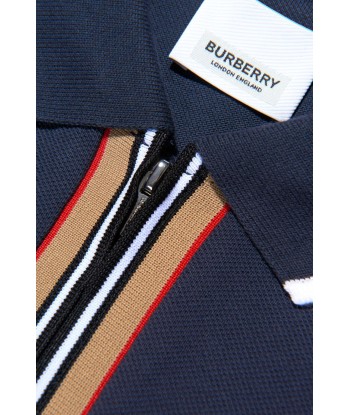 Burberry Boys Cotton Icon Stripe Front Zip Polo Shirt france