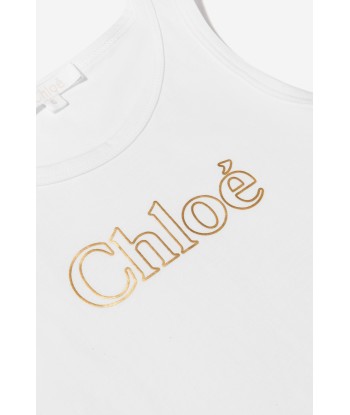 Chloé Girls Cotton Jersey Sleeveless Top acheter