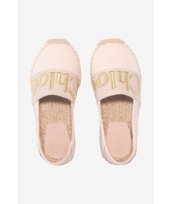 Chloé Girls Cotton Canvas Espadrilles français