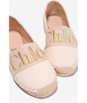 Chloé Girls Cotton Canvas Espadrilles français