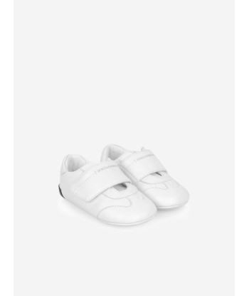 Dolce & Gabbana Baby Boys White Leather Pre-Walker Trainers de la marque