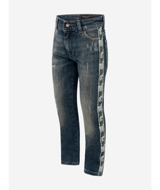 Dolce & GabbanaBoys Dark Navy Denim Jeans rembourrage situé sous