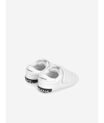 Dolce & Gabbana Baby Boys White Leather Pre-Walker Trainers de la marque