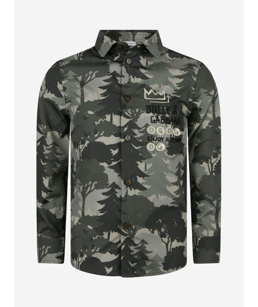 Dolce & Gabbana Boys Khaki Cotton Trees Shirt Comment ça marche