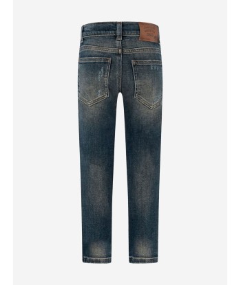 Dolce & GabbanaBoys Dark Navy Denim Jeans rembourrage situé sous