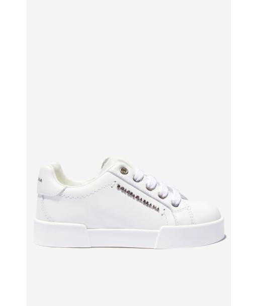 Dolce & Gabbana Unisex Leather Portofino Logo Trainers de technologie