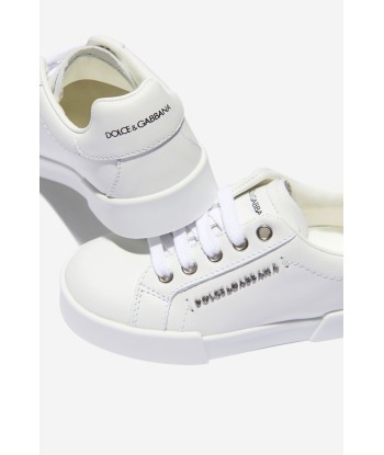 Dolce & Gabbana Unisex Leather Portofino Logo Trainers de technologie