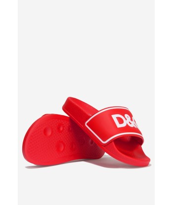 Dolce & Gabbana Unisex Leather Logo Sliders Le MVP de beaucoup