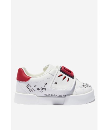 Dolce & Gabbana Unisex Leather Velcro Strap Doodle Trainers 50-70% off 