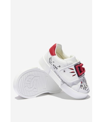 Dolce & Gabbana Unisex Leather Velcro Strap Doodle Trainers 50-70% off 