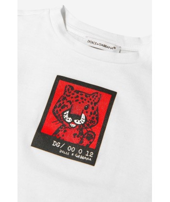 Dolce & Gabbana Baby Boys Cotton Leopard Polaroid T-Shirt la livraison gratuite