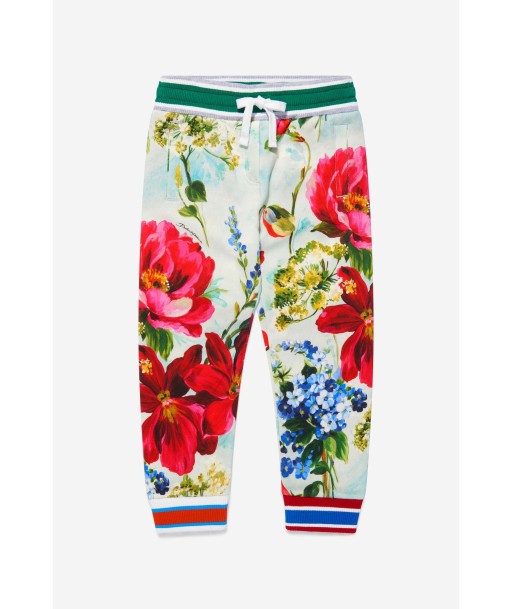 Dolce & Gabbana Girls Cotton Floral Print Joggers le des métaux précieux