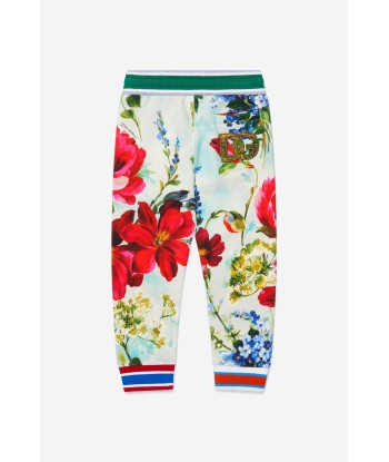 Dolce & Gabbana Girls Cotton Floral Print Joggers le des métaux précieux