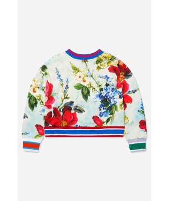 Dolce & Gabbana Girls Cotton Floral Print Logo Sweatshirt de l' environnement