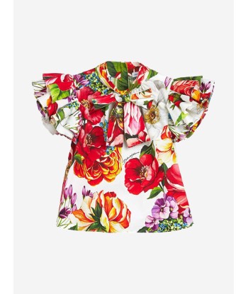 Dolce & Gabbana Girls Blouse - Cotton Floral RuffSleeve Blouse suggérées chez