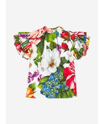 Dolce & Gabbana Girls Blouse - Cotton Floral RuffSleeve Blouse suggérées chez