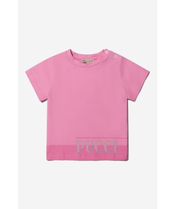 Pucci Baby Girls Cotton Logo T-Shirt Par le système avancé 