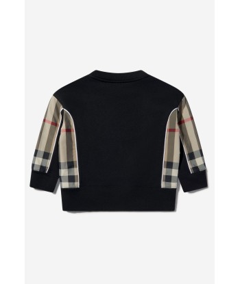 Burberry Girls Cotton Check Trim Sweatshirt vous aussi creer 