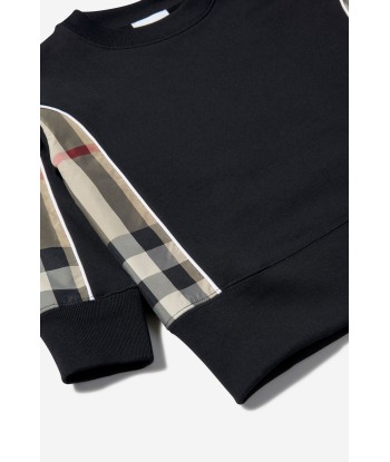 Burberry Girls Cotton Check Trim Sweatshirt vous aussi creer 