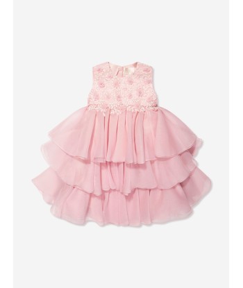 Maison Ava Girls Lumi Dress in Pink français