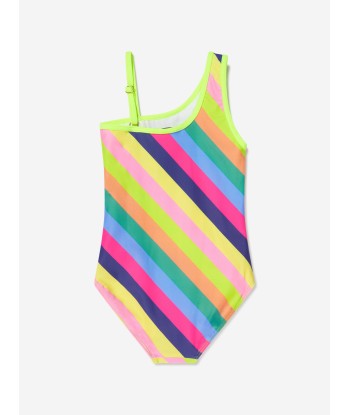 MARC JACOBS Girls Striped Asymmetric Swimming Costume in Multicolour paiement sécurisé