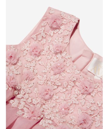 Maison Ava Girls Lumi Dress in Pink français