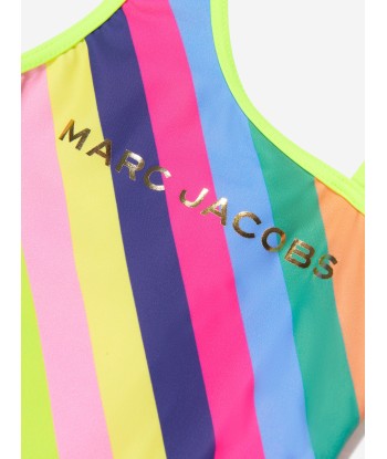 MARC JACOBS Girls Striped Asymmetric Swimming Costume in Multicolour paiement sécurisé