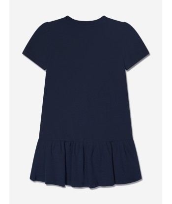 MARC JACOBS Girls Trompe L'oeil Bag Print Dress in Navy offre 