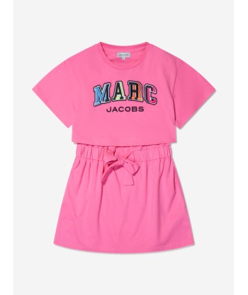 MARC JACOBS Girls Organic Cotton Logo Dress in Pink Le MVP de beaucoup